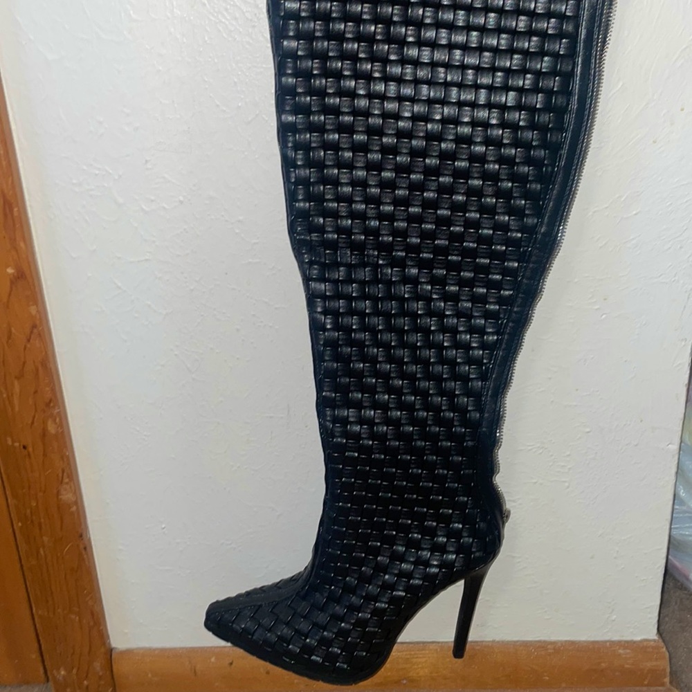Shane Justin Wooven Boots (Black)
